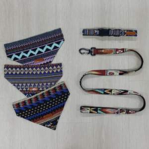 Renkli Şerit Desenli Köpek Tasması Küçük Orta Büyük Köpekler için Ayarlanabilir Dayanıklı Köpek Tasmaları - Product Image 4