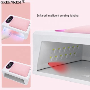 Nueva lámpara de uñas de almohada de mano suave de cuero PU de 288W con reposabrazos-Lámpara de secado y horneado de terapia de luz UV de alta potencia para gran espacio - Product Image 3