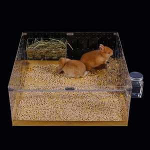 Küçük hayvanlar için özelleştirilebilir fabrika kapalı akrilik kafes bağlanabilir <span class=keywords><strong>DIY</strong></span> kuşlar kobay için uzatılabilir OEM basit kutu - Product Image 2