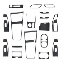 Kit d'accessoires Seat Ateca 2016-2025, garniture intérieure décorative en fibre de carbone véritable 3K bicolore, kit d'autocollants décoratifs complets