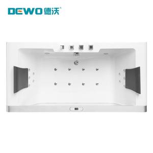 Tablier en verre autoportant pour 2 personnes Baignoire Baignoire Jacuzzis avec douche <span class=keywords><strong>Prix</strong></span> Baignoire de massage spa intérieure moderne en verre - Product Image 5