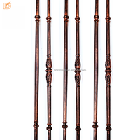 Balustre en fer forgé pour garde-corps d'escalier, design classique moderne, intérieur, carré, rond, noir, antique, partie de garde-corps en métal