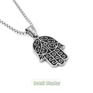 Hamas Hand Necklace 2025 Stainless Steel Hip Hop Jewelry Vintage Style <b>Dropshipping</b> Factory Directly - Product Image 4