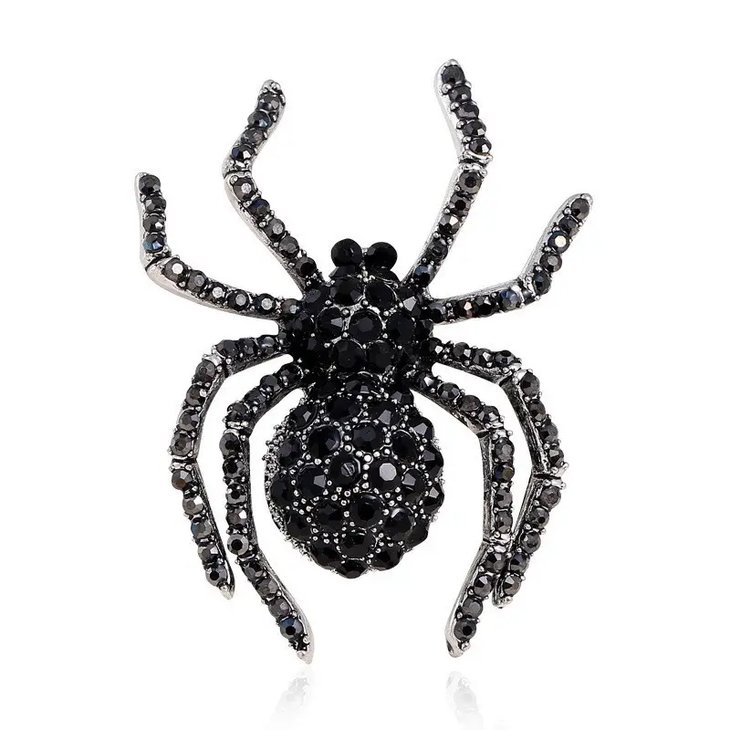 Rhinestone Spider Brooches For Women Unisex 2-color Shining Insects Brooch Pins Gifts