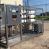 Système d'osmose inverse haute capacité 100L/heure, machine de purification d'eau RO automatique en acier inoxydable contrôlée par PLC