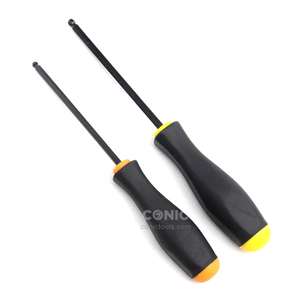 Tournevis à embout sphérique hexagonal magnétique de style Bondhus OEM de haute qualité en acier CRV avec poignée <span class=keywords><strong>TPR</strong></span>, 2/3/4/5/6/8 mm - Product Image 1