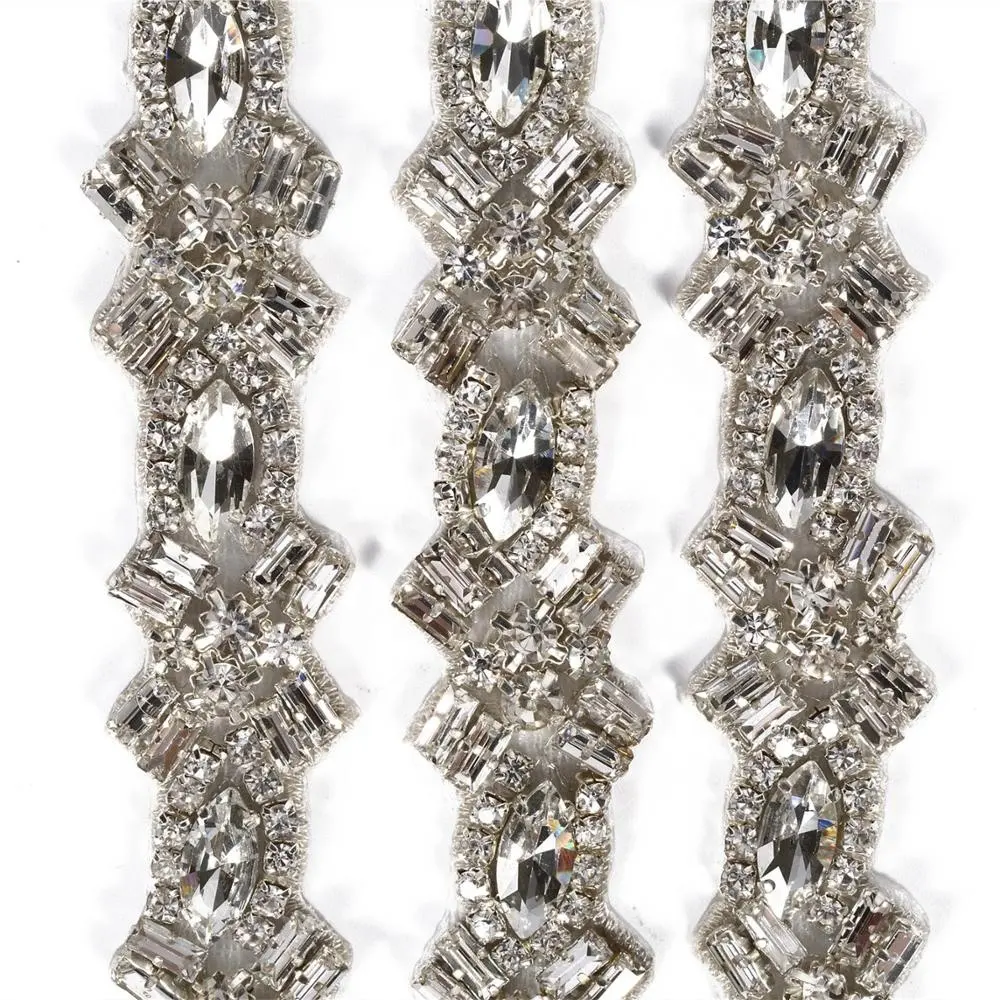 Cinturón de cristal con apliques de diamantes de imitación, nuevo diseño, RH1069S