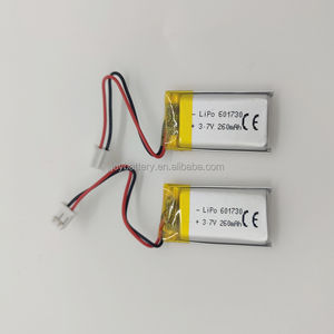 601730 651730 <span class=keywords><strong>3</strong></span>,7 V 260mAh Li Ion Lipo batería con Pcb en Stock - Product Image 4