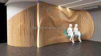 Œuvres d'art paramétriques gravées sur mesure, sculpture murale en bois, design écologique pour villa, hôtel, musée d'art, salle de réception, vente