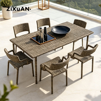Fauteuil en rotin pour hôtel, restaurant, jardin, tables et chaises de patio de luxe, table d'appoint, chaise de salon nordique moderne