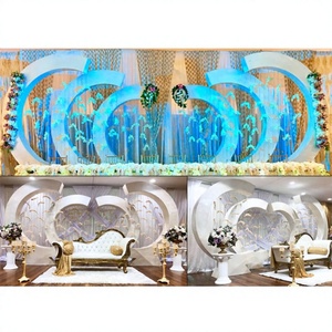 Modern <b>Wedding</b> Ceremony White C <b>Frames</b> Top Asian <b>Wedding</b> Reception Stage Fiber <b>Frames</b> Glamorous <b>Wedding</b> Party Event C Panels UK - Product Image 1
