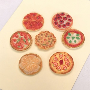 100 pezzi <span class=keywords><strong>di</strong></span> simulazione <span class=keywords><strong>Pizza</strong></span> Flatback Cabochon fai da te Scrapbook <span class=keywords><strong>di</strong></span> nozze artigianato decorazione per telefono casa statuetta <span class=keywords><strong>in</strong></span> resina artigianato - Product Image 2
