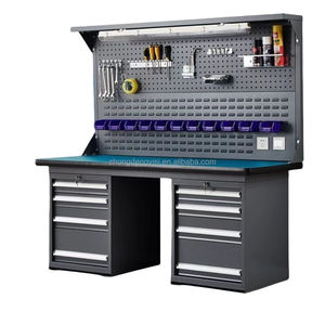 Customizable Heavy-Duty Workbench with Multi-Functional <b>Tool</b> Drawers and Hook Display Storage Racks Woodworking <b>Bench</b> - Product Image 3