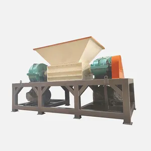 low noise high efficiency high torque Industrial double shaft waste mental tire plastic shredder chamber box