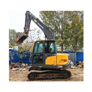 Mini excavadora de uso doméstico con orugas hidráulicas, excavadora usada de 8 toneladas Volvo EC80D EC55 EC80 EC140 EC240 en stock - Product Image 6