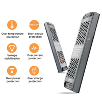 Alimentation LED Intérieure Haute Qualité 12V à Sortie Unique 24W 36W 100W 150W 200W 300W 400W, Driver AC/DC à Tension Constante, Mince