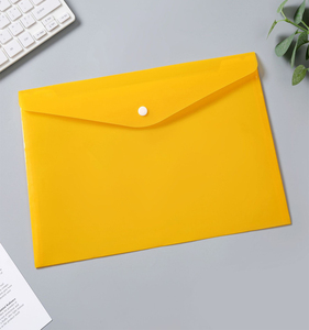 Hot Sales <strong>Custom</strong> Logo <strong>Plastic</strong> Pocket Wallets School <strong>Folder</strong> A4 Clear PP Envelope <strong>File</strong> <strong>Document</strong> Bag With Button <strong>Folders</strong> - Product Image 5