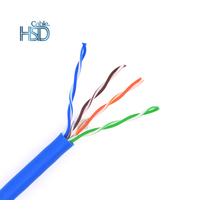 OEM de fábrica al mejor precio Cat5e UTP Cable de datos de red 4Pr 24AWG 26AWG 305m con 24AWG 26AWG PE Especificación externa
