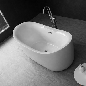 Fournisseur d'usine Baignoires en acrylique de 1,8 m Baignoire autoportante en acrylique blanc - Product Image 3