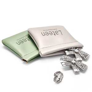<b>Custom</b> Ring Earrings Trinkets <b>Lipstick</b> Storage Bag Pu Leather Gift Jewelry Pouch Bag Pouches Packaging With Logo - Product Image 5