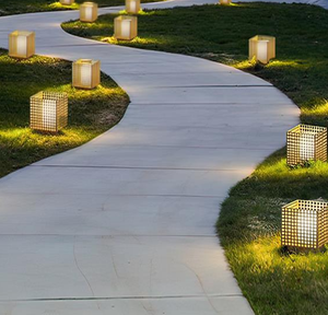 Luces Solares de Jardín Estilo Chino, Lámparas de Pie Cuadradas para Exteriores, Luces LED para Patio, IP65, Alimentación CA, Farolas Solares de Columna - Product Image 5