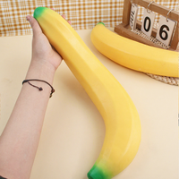 Jouet Squishy Géant Banane Mxl 45cm en TPR à Rebond Lent Anti-Stress, Cadeau Farceur pour Enfants et Adultes