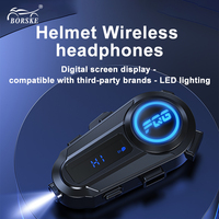 Intercom de moto étanche IP56, autonomie de 18h, communication sans fil, casques de moto avec écran