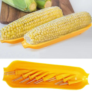 12 unids/set de soportes para mazorcas de maíz, 4 Uds., juego de bandejas de maíz, 8 Uds., soportes de plástico para maíz, tenedores y bandejas de plástico - Product Image 4
