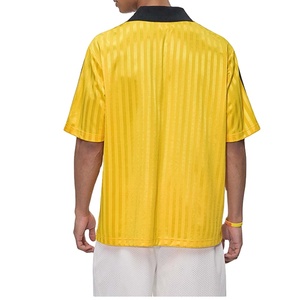 Maillot de football personnalisé LogoY2K165g |   Maillot de football rayé vintage Blockcore |   T-shirt décontracté d'été à col en V pour hommes et femmes avec appliqué sportif - Product Image 2