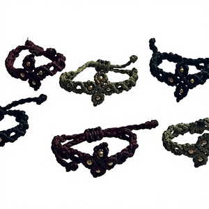 Handmade Silver Macrame Flower <b>Rings</b> Vintage Style Unisex IGI Certified Adjustable Wholesale - Product Image 1