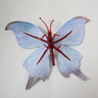 Mini papillons en soie colorés, vente chaude, pour décoration murale de mariage ou de Saint-Valentin, artificiels, en gros