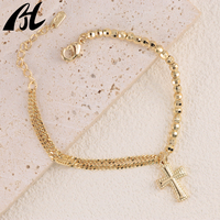 Vente en gros de bijoux religieux catholiques, chapelets tricolores, pendentif croix avec petit bracelet chapelet, cadeaux
