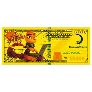 Billete de Banco Chapado en Oro Personalizado al por Mayor, Película de Dibujos Animados 'Bad Team', Artesanía Metálica, Regalo de Navidad para Niños - Product Image 4