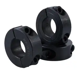 Black Coating Double Split Shaft Collars 1/4 Inch Bore OD 11/16" Black Oxide Set Screw Style Shaft Collar