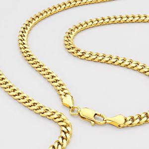 สร้อยคอแฟชั่นสไตล์ไมอามีคิวบันลิงค์ สแตนเลสชุบทอง 14k ขนาด 3 มม. 4 มม. 5 มม. 6 มม. 8 มม. พร้อมตัวล็อกแบบก้ามปู สำหรับทุกเพศ เหมาะสำหรับงานปาร์ตี้ ขายส่ง - Product Image 5