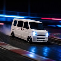 Voiture RC rapide RWD Drift Van 2,4 GHz Télécommandée Course Drift LED Blanche Direction Proportionnelle ABS+Métal 1:10 Prête à l'emploi