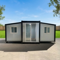 Nouvelle Conception Villa Conteneur Extensible en Acier 10/20/30/40 Pieds, Une ou Deux Chambres, Cuisine Moderne, Salon Extérieur