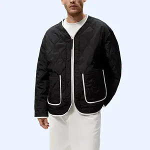 Wholesale Custom Menswear Thin Cotton Jacket High Quality Winter Jacket Contrasting Colors Jacket For Men