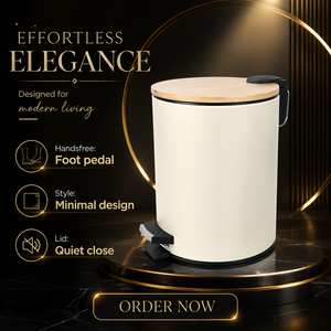 <span class=keywords><strong>Poubelle</strong></span> à pédale de 3 <span class=keywords><strong>litres</strong></span> en gros avec couvercle en bambou, <span class=keywords><strong>poubelle</strong></span> domestique, <span class=keywords><strong>poubelle</strong></span> à déchets, seau à ordures en acier inoxydable à fermeture douce - Product Image 2
