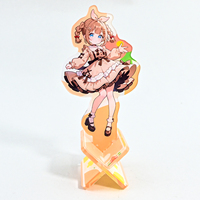 Pikakey – Support en acrylique découpé au laser personnalisé, figurine de personnage d'anime, socle en X, décoration pop culturelle