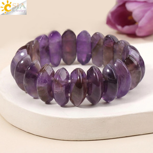 CSJA - Pulsera de Piedras Naturales con Cuentas de Garra de Dragón de Cristal, Brazalete Elástico de Amatista Hecho a Mano, Joyería Unisex, Regalo <span class=keywords><strong>H874</strong></span> - Product Image 3