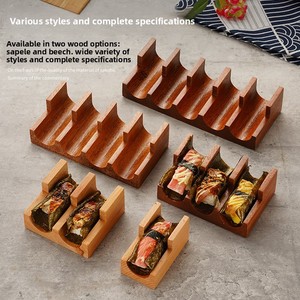 Soporte Profesional Premium de Madera Natural Sostenible para <span class=keywords><strong>Sushi</strong></span> y Tacos, Exhibidor <span class=keywords><strong>Creativo</strong></span> Japonés para Rollos Hechos a Mano, Resistente - Product Image 1