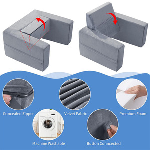 Du Babo Memory Foam Ottoman With <b>Storage</b> Home <b>Stool</b> And Reading Pillow Multifunctional Fabric Cushion - Product Image 4