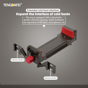 Hete Aanbieding: Fabrieksdirect Verstelbare Aluminium Tablet Klem Statief Adapter met Cold <span class=keywords><strong>Shoe</strong></span> Mount en 1/4 Inch Schroef - Product Image 4