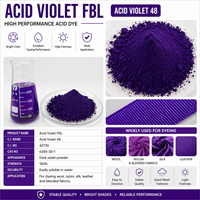 LIECHEN Violet Acide 48 Violet FBL 180% Colorant Acide Haute Concentration pour Teinture Textile Laine/Nylon/Soie/Cuir 25kg/carton