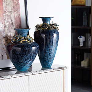 SANLOREN decoración del hogar moderno de lujo elegante Decoración de mesa esmalte flor florero de mesa de <span class=keywords><strong>cristal</strong></span> <span class=keywords><strong>JARRON</strong></span> de mesa de <span class=keywords><strong>cristal</strong></span> de flores - Product Image 6