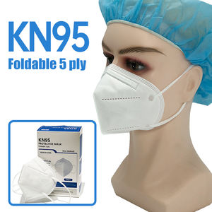 Masker Wajah sekali pakai Kn95, kualitas tinggi tipe cangkir Ffp2 Ffp3 Respirator bernafas Anti debu - Product Image 4