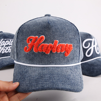 Gorra de Béisbol de Pana con Logotipo Bordado en Toalla de Rizo Personalizada, Nueva Gorra de Béisbol Bordada en Chenilla a la Moda