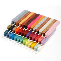 Lot de 100 bandes de cire rétro, 26 couleurs, motif de flèche magique, bâton de cire à réaliser soi-même, cartes d'invitation, enveloppe décorative, cire de scellage avec mèche