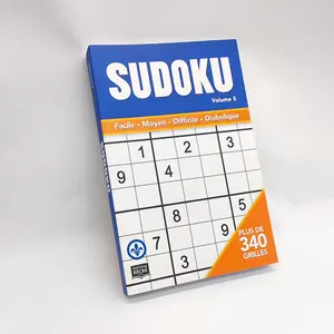Custom Soft Cover Brain Teaser Word Serach Nummer Kruiswoordraadsel Sudoku Puzzelboek Gedrukt Voor Volwassenen